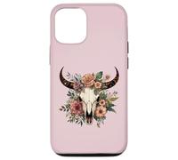 Boho Vache Taureau Crâne Fleurs Wild West Western Cowgirl Texans Coque pour iPhone 12/12 Pro