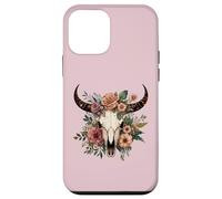 Boho Vache Taureau Crâne Fleurs Wild West Western Cowgirl Texans Coque pour iPhone 12 Mini