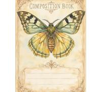 Boho Vintage Death Moth Composition Book: 120 Pages Notebook, with Softwatercolors Cover Design, suitable for Ideas, Drawing, School Notes, Kids, ... Cover Design, suitable for Ideas, Dra