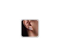 Boho Wedding Tiny Rhinestone Crawler Pearl Earrings Dainty Cz Ear Climber Earrings Mini Crystal Stud Simple White Beads Brides Cute Small Beaded Bridal Sparkly Delicate Minimalist for Women