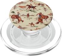 Boho Western Cowboy Cowgirl Esthétique Vache PopSockets PopGrip pour MagSafe