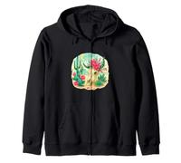 Boho Western Floral Cow Skull Desert Cactus Watercolor Sweat à Capuche