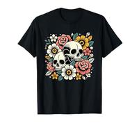Boho Wildflowers Floral Nature Fleur Crâne Graphiques T-Shirt