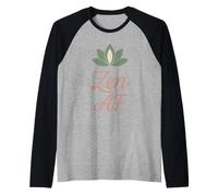 Boho Yoga Cadeau spirituel pour Yogi Mindful Lotus Flower Manche Raglan