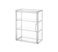 BOHOIDEE Vitrine Transparente à 3 Niveaux pour Figurines, boîte de Rangement en Acrylique avec Porte magnétique, vitrine Murale Anti-poussière pour Objets de Collection