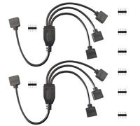 BoHong 2pcs Câble Diviseur 1 à 3 Bande LED RGBW Câble Séparateur Ruban LED Répartiteur DC à 3 Voies 1 to 3 LED Splitter Cable 5 Broches Rallonge pour SMD 5050 RGBW LED Strip -30cm, Noir