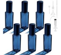 Bohoray 6PCS 10ML Flacon de Parfum, Flacon de Parfum Vide Avec Cinq Accessoires, Flacons Vaporisateurs Rechargeables, Vaporisateur de Parfum pour Voyage, Date, Travail, Vacances (Bleu Foncé