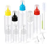 Bohoray 8PCS Bouteille Sauce, 30/60/120/180ml Bouteille Pâtisserie Pour Glaçages, Distributeur Sauce pour Biscuits, Glaçage, Tartes, Coloration, Cuisson de Biscuits, Décoration de Crêpes