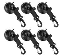 Bohoray Lot de 6 Ventouses Rrobustes, Ancre à Ventouse avec Fixation, Camping Car Ventouse Crochet pour Camping, Bagages, Bateau, Bâche, Tentes, Bâches