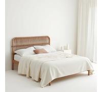 BOHORIA® Couverture en mousseline de qualité supérieure - 220 x 240 cm - 4 couches - « New Pure » - Extra large - Couvre-lit en 100 % coton - Couverture de canapé (Pearl, 220 x 240 cm)