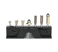 Bohrer-Organizer - 7-Loch-Bohrer-Finishing-Halter, magnetischer Fräserkoffer aus Aluminiumlegierung, Bohrer-Bit-Halter | 6.35-mm-Bohrer-Präsentationsständer