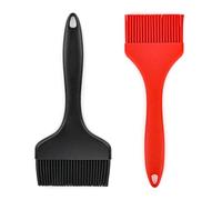 Bohrma Lot de 3 pinceaux de cuisine en silicone - 21 cm de long - Pinceau à huile extra large de 9,1 / 7 / 3,2 cm de large - Sans BPA