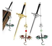 Bohrma Marque-page fantaisie quatrième aile - Marque-page avec motif dragon - Sward Dragon - Pour homme et femme