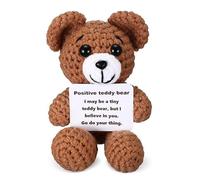 Bohrma Ours Porte-Bonheur, Cadeau De Poche Amusant pour Encourager Les Enfants, Cadeau D'Examen Porte-Bonheur, Peluche Douce, Adorable Peluche à CâLiner Et à Jouer, Cadeaux De Prompt RéTablissement