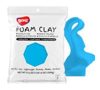 BOHS Argile mousse à modeler bleu ciel - 0,5 kg, spongieuse, douce, séchage à l'air libre - pour miroir de fleurs, cosplay, fausse pâtisserie, slime - 500 g
