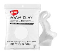 BOHS Argile Mousse Blanche de Modélisation - Moelleuse, Douce, Autodurcissante - pour Projet Scolaire, Cosplay, Fausse Cuisson, Fournitures de Slime - 1,1 Lbs/ 500 Grammes