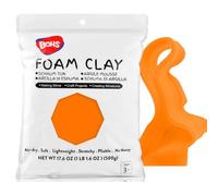 BOHS Argile Mousse Orange de Modélisation - Moelleuse, Douce, Autodurcissante - pour Projet Scolaire, Cosplay, Fausse Cuisson, Fournitures de Slime - 1,1 Lbs/ 500 Grammes