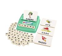 BOHS Jeu Amusant Wiz d'alphabétisation Italienne-Voir et masquer l'orthographe-60 Cartes Flash-Jouets éducatifs d'apprentissage des Langues préscolaires