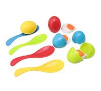 BOHS Jeu de Course à l'oeuf et à la Cuillère avec Jaune d'Oeuf - Activité de Plein Air pour Enfants en Maternelle, Fêtes en Arrière-Cour et Jour de Pâques