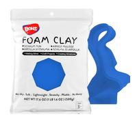 BOHS Pâte à Modeler en Mousse Bleue - Squishy, Douce, Autodurcissante - pour Projet Scolaire, Cosplay, Faux Gâteau, Fournitures de Slime - 1.1 Lbs/500 Grams