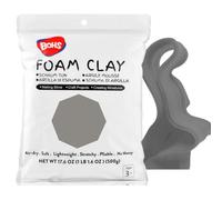 BOHS Pâte à Modeler en Mousse Grise - Modelable, Squishy,Autodurcissante, Haute Densité - pour Cosplay Costume, Butter Slime, Figurines - Facile à Modeler, Poncer et Peindre - 1.1 Lbs/500Grams