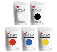 BOHS Pâte à Modeler Mousse - 500g, 5 Couleurs Primaires, Squishy, Séchage à l'Air - Projets Scolaires, Empreinte Bébé, Slime - Cadeau Adultes/Enfants