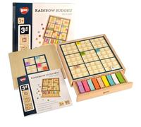 BOHS Sudoku Arc-en-Ciel en Bois pour Enfants - 3 en 1 Facile à Difficile - avec Livre de 320 Puzzles Sudoku - Jouets de Jeu de Casse-tête de Bureau
