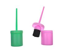 Bohue Lot de 2 brosses à huile pour sabot avec récipient - Outils de nettoyage portables - Brosse de nettoyage pour sabots de cheval - Brosse en plastique pour nettoyer les sabots