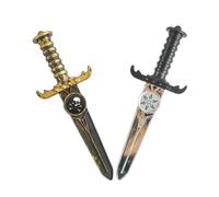 Bohue Lot de 2 épées de pirate, cosplay, épée de pirate, épée de pirate, ensemble de jeu de fête en plastique poignard jouet de pirate accessoires de costume de pirate pour fournitures d'Halloween