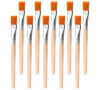 BOHUIZ Lot de 10 pinceaux plats larges en poils - Petits pinceaux d'artiste - Pour les débutants, les artistes et les amateurs de peinture