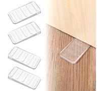 BOHUIZ Lot de 4 cales de table en plastique transparent pour meubles de maison, nivelleurs de toilettes transparentes, cales de meubles pour jacuzzi, portes inégales, sols, fixation du côté le plus