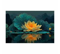 BOHUO Art Mural Botanique Boho sur Toile Ère Décoration de Chambre Salle De Bain Bureau Maison Décorations(Jaune 28)-80x120cm Sans cadre
