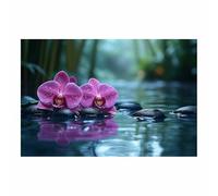 BOHUO Art Mural Fleuri Vintage sur Toile Ère Paysage naturel Tableau décoration moderne imprimé sur toile pour Chambre Cuisine Bar(Violet 16)-70x100cm Sans cadre