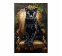 BOHUO Impression Sur Toile Animal,Tableau Decoration Murale Léopard Tableaux mural toilettes décoration de salle de bain(Beige 94)-40x60cm Sans cadre