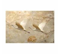 BOHUO Impression Sur Toile Animal,Tableau Decoration Murale Paysage vintage Tableaux Decoration Murale Moderne - Salon Salle Panorama(Or 39)-60x80cm Sans cadre