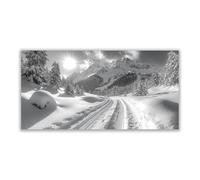 BOHUO Impression Sur Toile Hiver Noir et blanc Tableau Decoration Murale Salon Moderne Bain Maison Décorations(Blanc 6)-70x140cm Sans cadre
