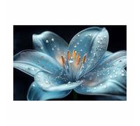 BOHUO Tableau Decoration Murale Salon Moderne Impression sur Toile Brillant Impression sur Toile Art mural pour Salon Salle de bain Bureau Décoration Murale(Bleu 21)-80x110cm Sans cadre