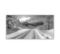 BOHUO Tableau sur toile hiver Noir et blanc Tableau Decoration Murale Salon Tableaux Chambre Cuisine(Blanc 39)-30x60cm Sans cadre