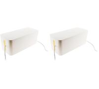 Boie Cache multiprise Blanche - Zenitech (Lot de 2)