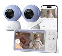 BOIFUN 2K 5" Babyphone 2 Caméra avec Application Telephone, Rotation à 360°, Surveillance des Mouvements & Suivi Automatique, Détection de Zone Personnalisée, Zoom 4X