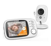 BOIFUN 3.2”Babyphone Camera, Camera Bebe 720P, Vision Nocturne, Communication Bidirectionnelle, Capteur de Température, Berceuses, VOX G
