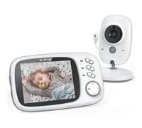 BOIFUN 3.2”Babyphone Camera, Camera Bebe 720P, Vision Nocturne, Communication Bidirectionnelle, Capteur de Température, Berceuses, VOX G