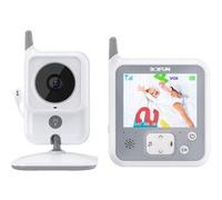 Boifun 3,2 pouces LCD écran Babyphone Camera bébé téléphone caméra, Vox, communication bidirectionnelle, vision nocturne, Berceuse blanc G