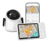 BOIFUN Babyphone Caméra avec Application Telephone 1080P 4.3", Surveillance des Mouvements & Suivi Automatique, Détection de Zone Personnalisée, Rotation à 360°, Zoom 4X