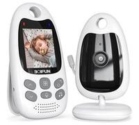 BOIFUN Babyphone Caméra, Camera Bebe, VOX, Vision Nocturne, Communication Bidirectionnelle, Capteur de Température, Rechargeable G