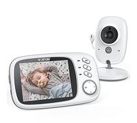 BOIFUN Babyphone Camera sans WiFi, Caméra Bébé avec Vision Nocturne, 3.2 Pouces, Interphone Bidirectionnel, VOX, Facile à Utiliser, Berceuses & Thermomètre, Cadeau Naissance Pratique