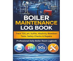 Boiler Maintenance Log Book: Track TDS, pH, Sulfite, Alkalinity, Blowdown Tests, Safety Checks & Repairs | Professional Daily Boiler Room Logbook