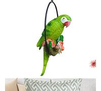 boiler Perroquet Suspendu extérieur - Perroquet en résine pour l'extérieur - Décoration d'oiseau avec Anneau Fer, Statue Perroquet pour Porche Jardin pelouse d'arbre, Ornement