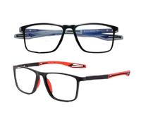 BOILGRANNY Lunettes 0.0 à -3.5 Si la vision de loin est réduite, Anti Bleu Légèrement Photochromique pour le repos UV400 homme femme Flexible en Silicone ultra-léger (Noir, 1,0 Avec étui)