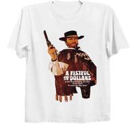 BOINAITS A Fistful of Dollars Western Poster Movie Cool Vintage Unisex T Shirt B226 White 3XL